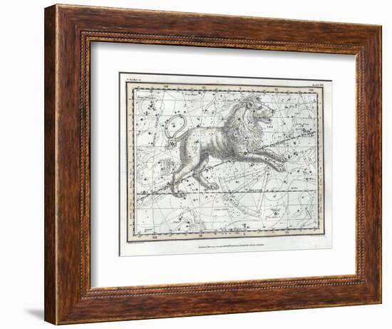 Leo Constellation, Zodiac, 1822-Science Source-Framed Giclee Print