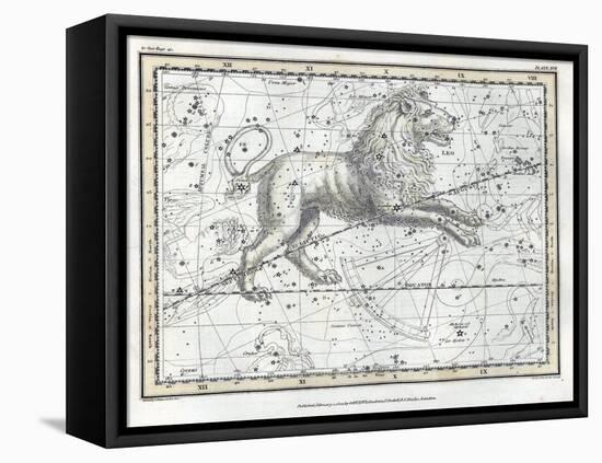 Leo Constellation, Zodiac, 1822-Science Source-Framed Premier Image Canvas