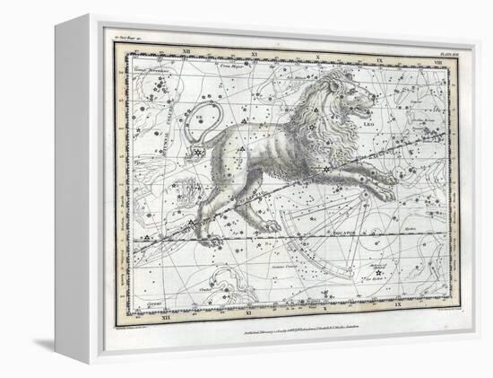 Leo Constellation, Zodiac, 1822-Science Source-Framed Premier Image Canvas