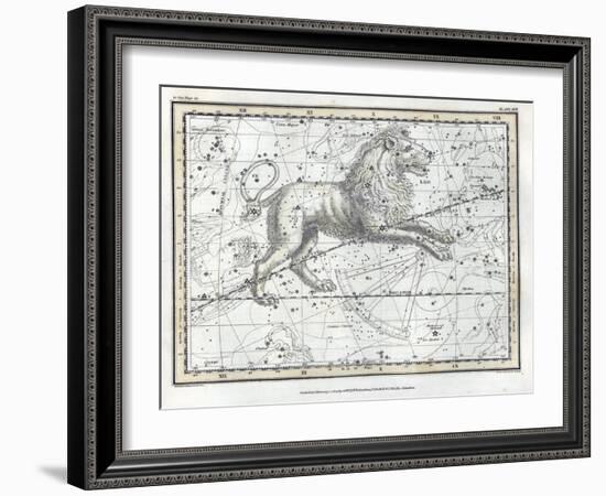 Leo Constellation, Zodiac, 1822-Science Source-Framed Giclee Print