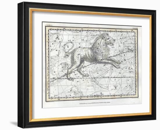 Leo Constellation, Zodiac, 1822-Science Source-Framed Giclee Print