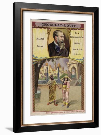 Leo Delibes, French Composer, and a Scene from His Opera Lakme-null-Framed Giclee Print