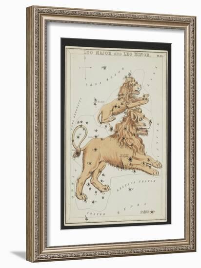 Leo Major and Leo Minor Constellations, 1825-Science Source-Framed Giclee Print