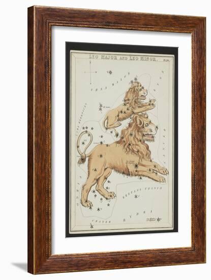 Leo Major and Leo Minor Constellations, 1825-Science Source-Framed Giclee Print