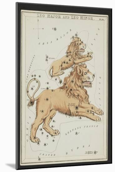 Leo Major and Leo Minor Constellations, 1825-Science Source-Mounted Giclee Print