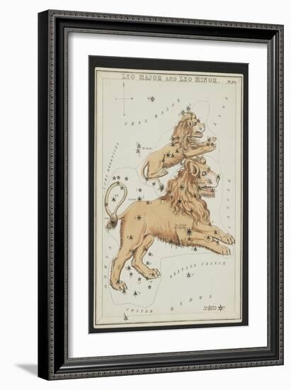 Leo Major and Leo Minor Constellations, 1825-Science Source-Framed Giclee Print