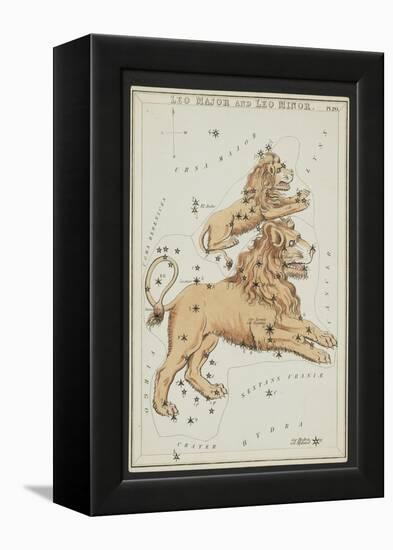 Leo Major and Leo Minor Constellations, 1825-Science Source-Framed Premier Image Canvas