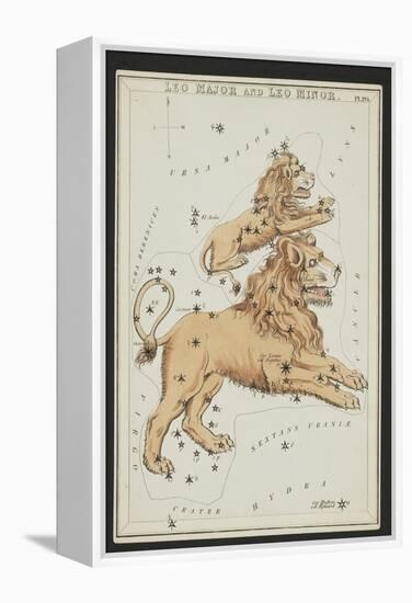 Leo Major and Leo Minor Constellations, 1825-Science Source-Framed Premier Image Canvas