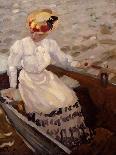 Frieda, the Artist's Wife, Leaning over the Balcony-Leo Putz-Giclee Print