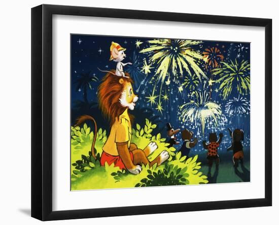 Leo the Friendly Lion-Virginio Livraghi-Framed Giclee Print