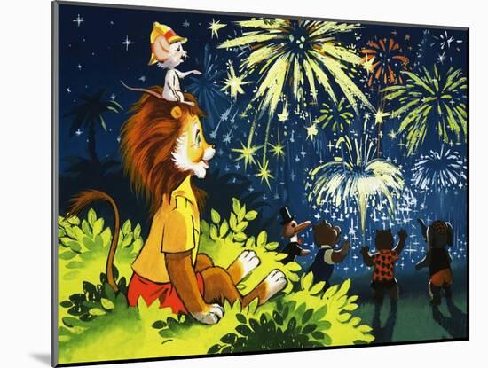 Leo the Friendly Lion-Virginio Livraghi-Mounted Giclee Print