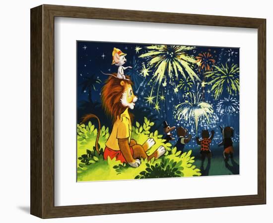 Leo the Friendly Lion-Virginio Livraghi-Framed Giclee Print