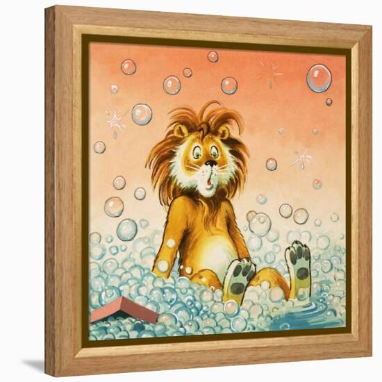 Leo the Friendly Lion-Virginio Livraghi-Framed Premier Image Canvas