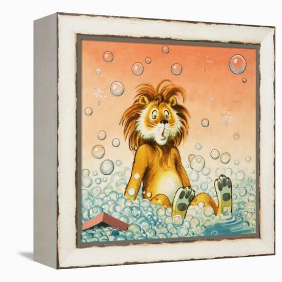 Leo the Friendly Lion-Virginio Livraghi-Framed Premier Image Canvas