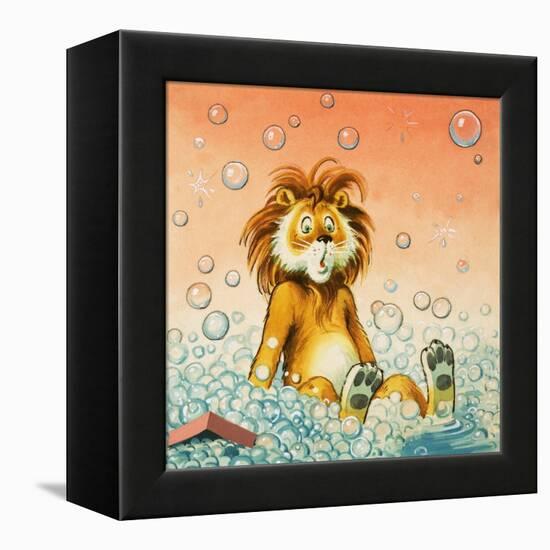 Leo the Friendly Lion-Virginio Livraghi-Framed Premier Image Canvas