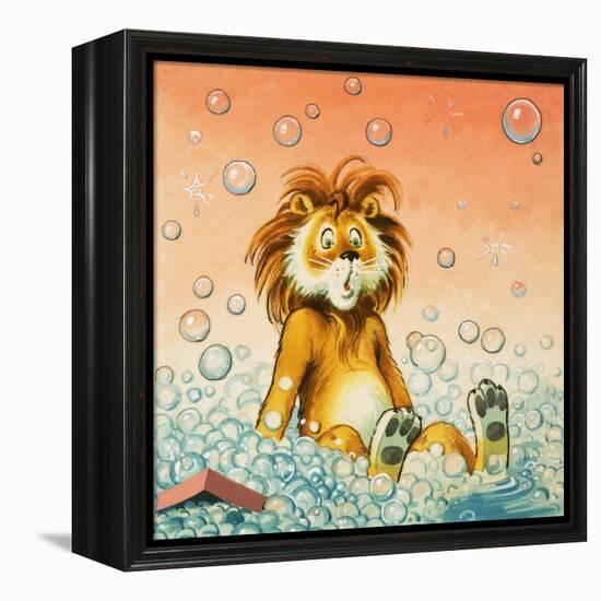 Leo the Friendly Lion-Virginio Livraghi-Framed Premier Image Canvas