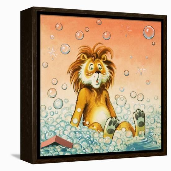 Leo the Friendly Lion-Virginio Livraghi-Framed Premier Image Canvas