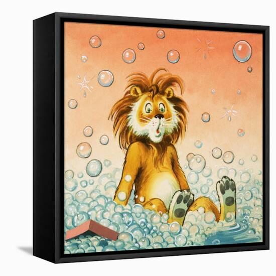 Leo the Friendly Lion-Virginio Livraghi-Framed Premier Image Canvas