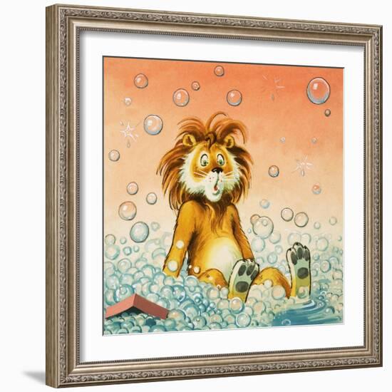 Leo the Friendly Lion-Virginio Livraghi-Framed Giclee Print