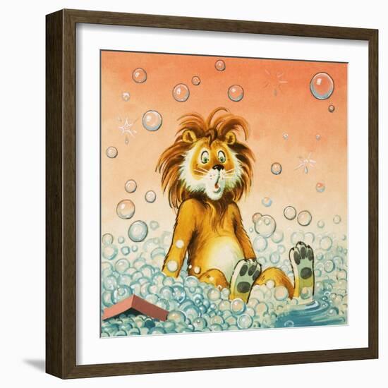 Leo the Friendly Lion-Virginio Livraghi-Framed Giclee Print