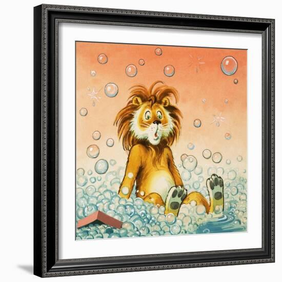 Leo the Friendly Lion-Virginio Livraghi-Framed Giclee Print