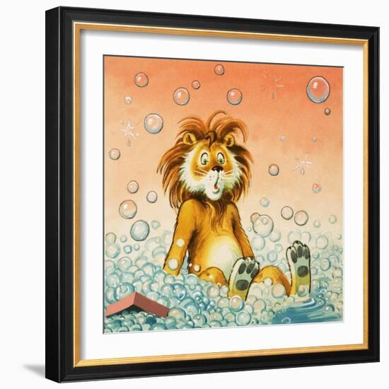 Leo the Friendly Lion-Virginio Livraghi-Framed Giclee Print