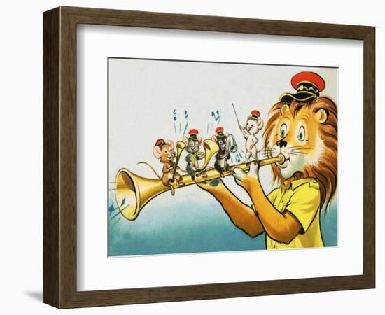 Leo the Friendly Lion-Virginio Livraghi-Framed Giclee Print