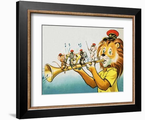 Leo the Friendly Lion-Virginio Livraghi-Framed Giclee Print