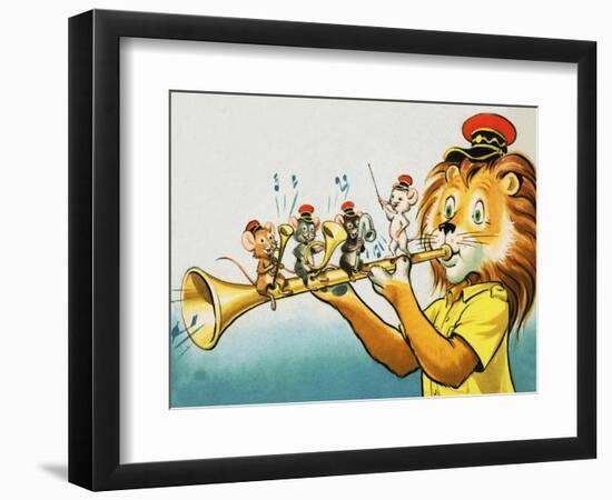 Leo the Friendly Lion-Virginio Livraghi-Framed Giclee Print