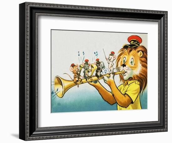 Leo the Friendly Lion-Virginio Livraghi-Framed Giclee Print
