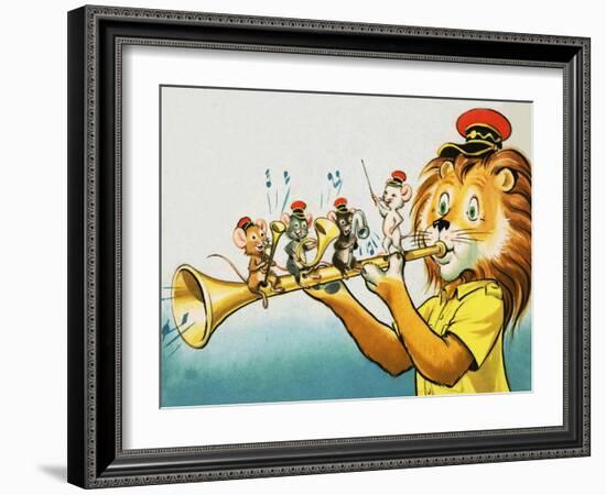 Leo the Friendly Lion-Virginio Livraghi-Framed Giclee Print