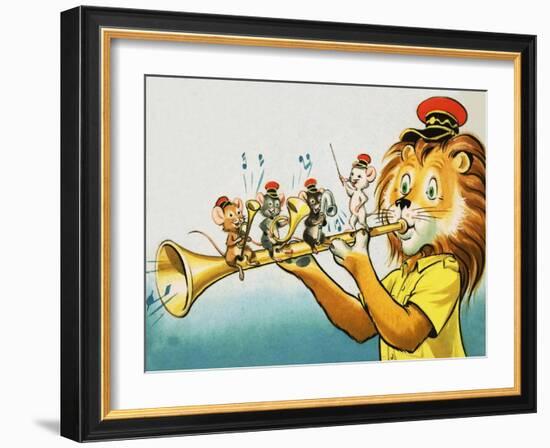 Leo the Friendly Lion-Virginio Livraghi-Framed Giclee Print