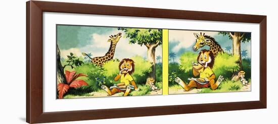 Leo the Friendly Lion-Virginio Livraghi-Framed Giclee Print