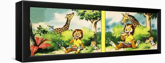 Leo the Friendly Lion-Virginio Livraghi-Framed Premier Image Canvas