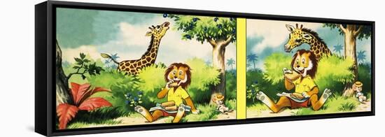 Leo the Friendly Lion-Virginio Livraghi-Framed Premier Image Canvas