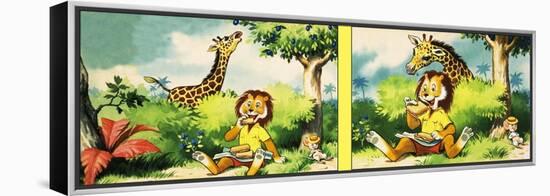 Leo the Friendly Lion-Virginio Livraghi-Framed Premier Image Canvas