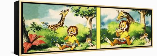 Leo the Friendly Lion-Virginio Livraghi-Framed Premier Image Canvas
