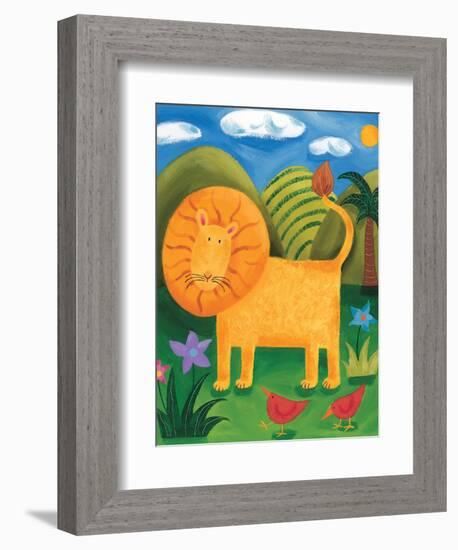 Leo the Lion-Sophie Harding-Framed Art Print