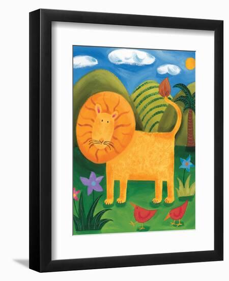 Leo the Lion-Sophie Harding-Framed Art Print