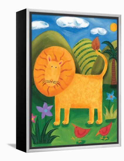 Leo the Lion-Sophie Harding-Framed Stretched Canvas