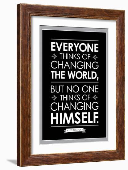 Leo Tolstoy Changing The World Quote-null-Framed Art Print