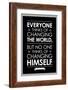 Leo Tolstoy Changing The World Quote-null-Framed Art Print