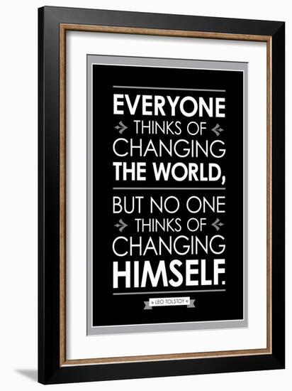 Leo Tolstoy Changing The World Quote-null-Framed Art Print