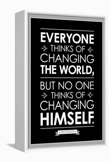 Leo Tolstoy Changing The World Quote-null-Framed Stretched Canvas