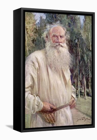 Leo Tolstoy Russian Novelist in Old Age-Jan Styka-Framed Premier Image Canvas