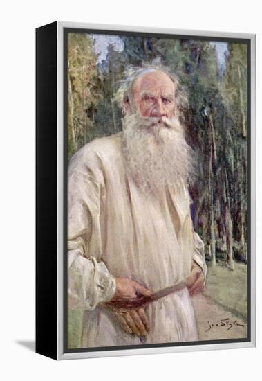 Leo Tolstoy Russian Novelist in Old Age-Jan Styka-Framed Premier Image Canvas