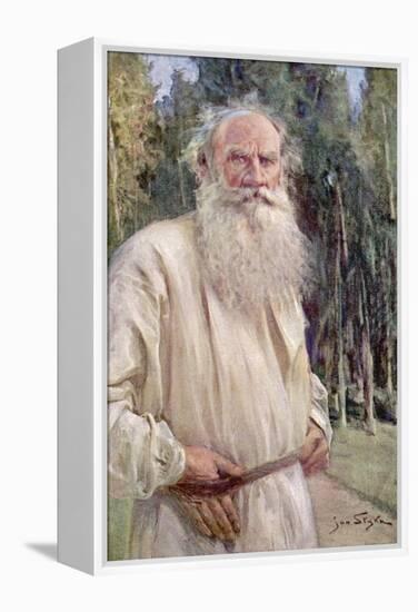 Leo Tolstoy Russian Novelist in Old Age-Jan Styka-Framed Premier Image Canvas