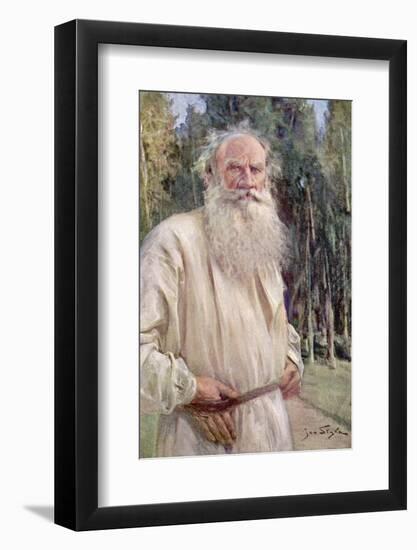 Leo Tolstoy Russian Novelist in Old Age-Jan Styka-Framed Photographic Print