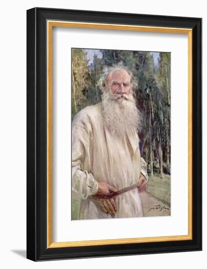 Leo Tolstoy Russian Novelist in Old Age-Jan Styka-Framed Photographic Print