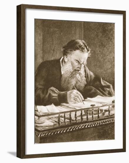 Leo Tolstoy-Nikolai Nikolaevich. Ge-Framed Giclee Print